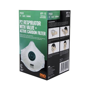 PC531 Dust Masks P2+Valve+Carbon PC531 Box of 12