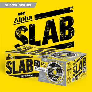 Alpha SLAB | 125 x 1.0mm Silver Series Cutting Disc x100 Pack